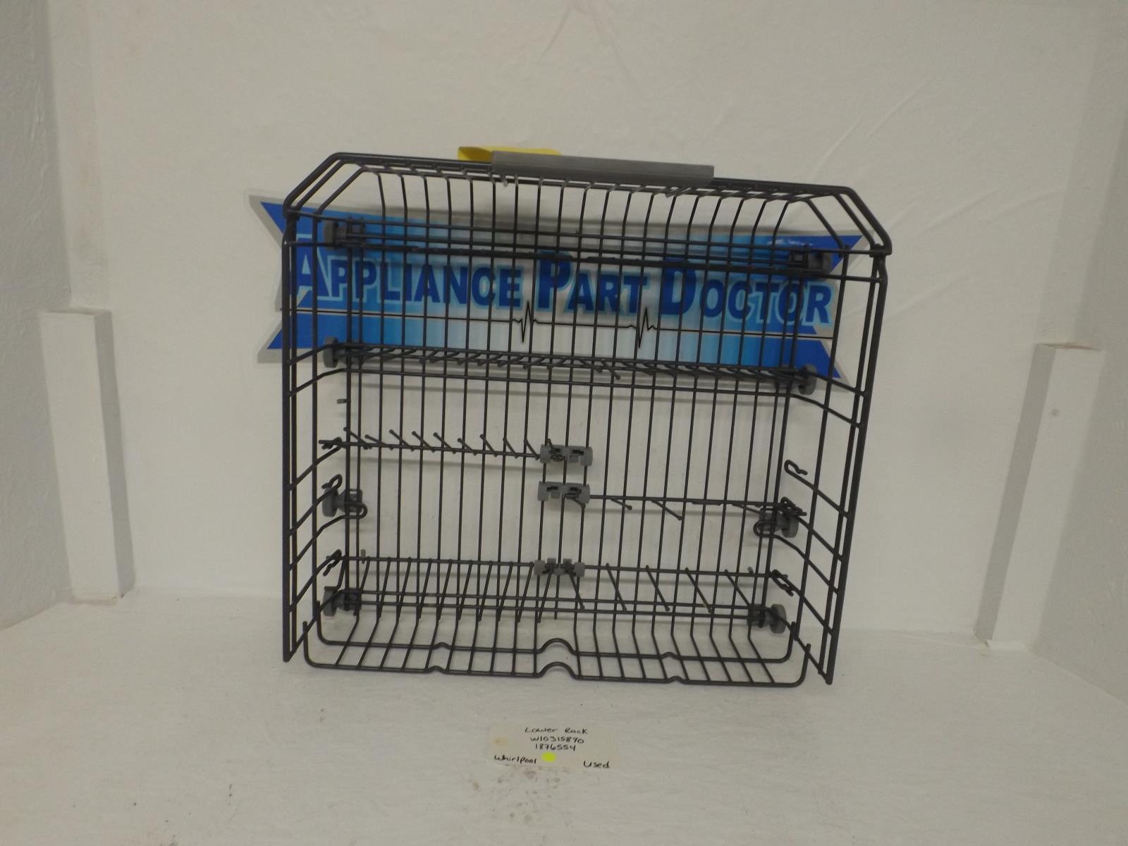 Whirlpool Dishwasher W10315890 1876554 Lower Rack Used Whirlpool Dishwasher W10315890 1876554 Lower Rack Used